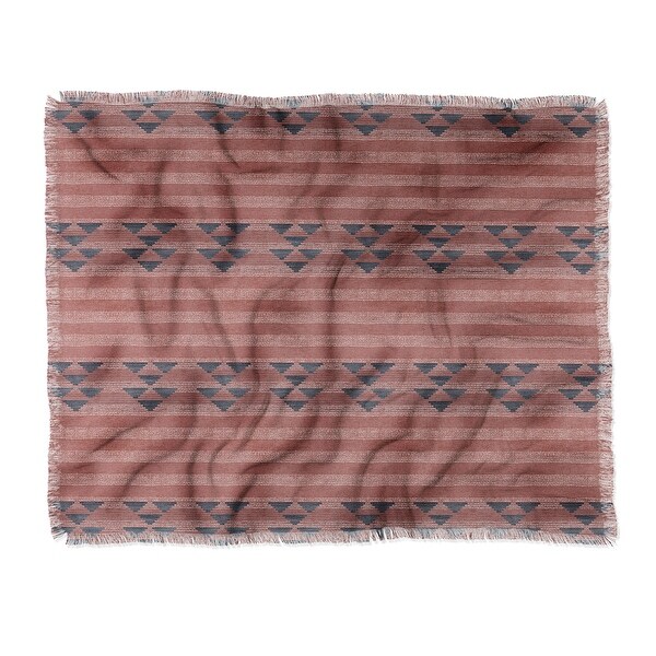 Deny Designs Marsala Stripe Woven Throw Blanket (50 in x 60 in)