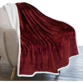 Plush Sherpa Fleece Throw Blanket Soft Warm Solid Microfiber