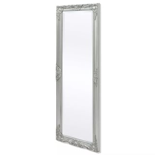 vidaXL Wall Mirror Baroque Style 55.1"x19.7" Silver