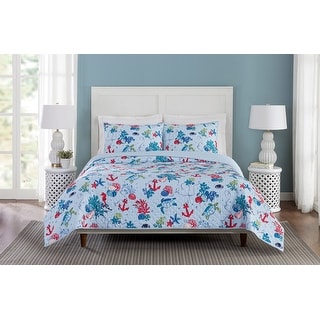 Vera Bradley Anchors Away Quilt Set, 3 Pieces