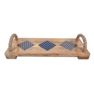 Novica Handmade Delhi Style Wood Serving Board