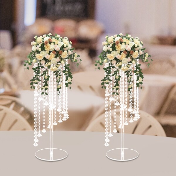 Flower Vases Wedding Centerpieces 2 Pcs Acrylic Vase Stands