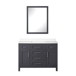 OVE Decors Tahoe Dark Charcoal Vanity with Mirror