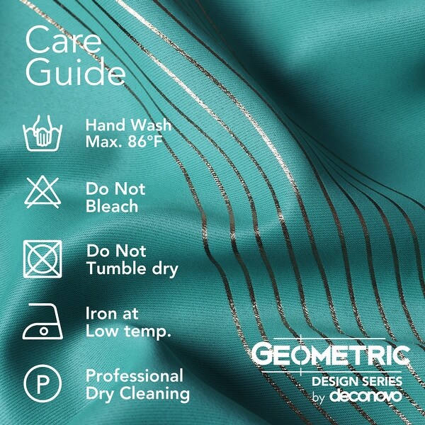 Deconovo Gold Wave 42 Width Curtain (2 Panel)