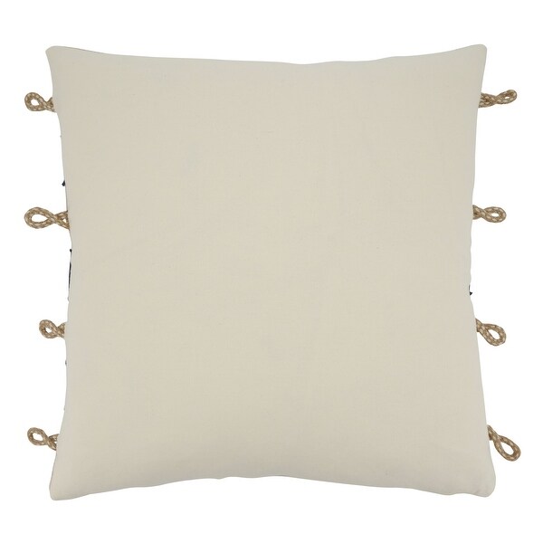 Throw Pillow With Rope Appliqué
