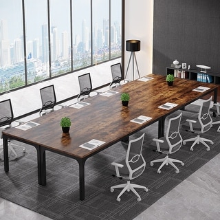 13FT Conference Table,Large Rectangle Meeting Seminar Table for 12-16 Person (4PCS)