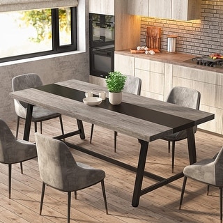 Dining Table for 8 People, 70.87-inch Rectangular Wood Kitchen Table