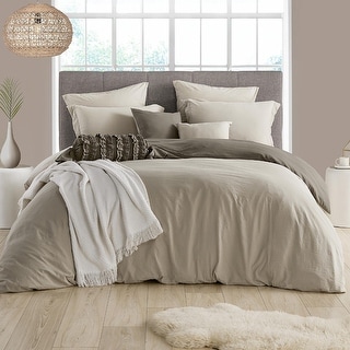 Swift Home Extra Soft Reversible Crinkle Microfiber Duvet Cover Set (Comforter Not Included)