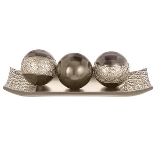 Dublin Decorative Tray and Orbs/Balls (Set of 3)