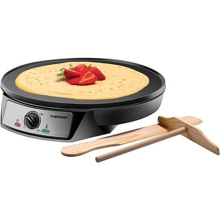 Chefman Electric Crepe Maker & Griddle, Nonstick Grill Pan, 12" Surface