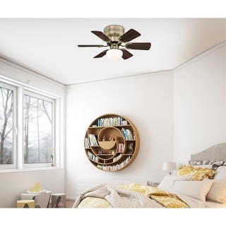 Westinghouse Lighting Petite 30-Inch 6-Blade Indoor Ceiling Fan with LED Light and Opal Mushroom Glass