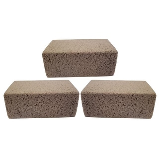 Handy Housewares Grill Cleaning Block - Non-Slip Grip Natural Pumice Stone BBQ / Flat Top Griddle Cleaner Brick