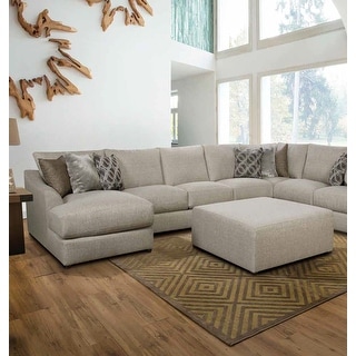 ACME Petillia Modular Sandstone Fabric Cocktail Ottoman