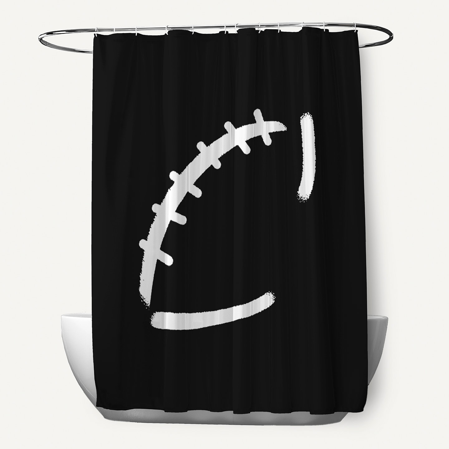 Football Geometric Print Shower Curtain