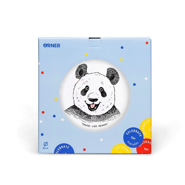 Tastes like heaven" Panda Ceramic 9.8" Plate