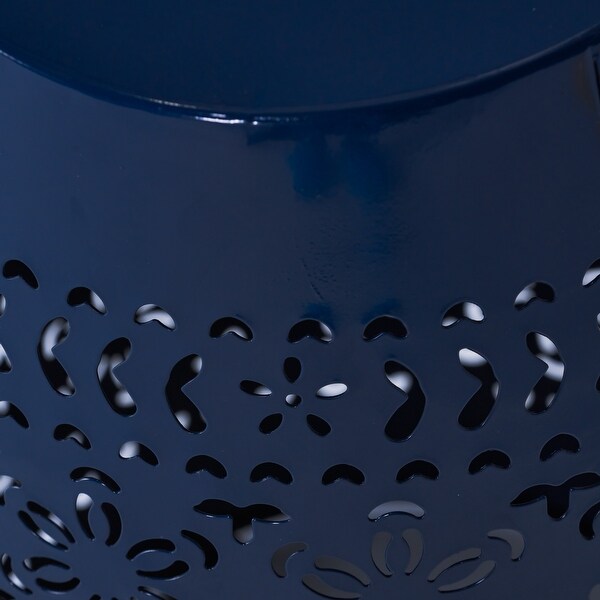 Ruby Outdoor 12-inch Lace Cut Iron Side Table by Christopher Knight Home