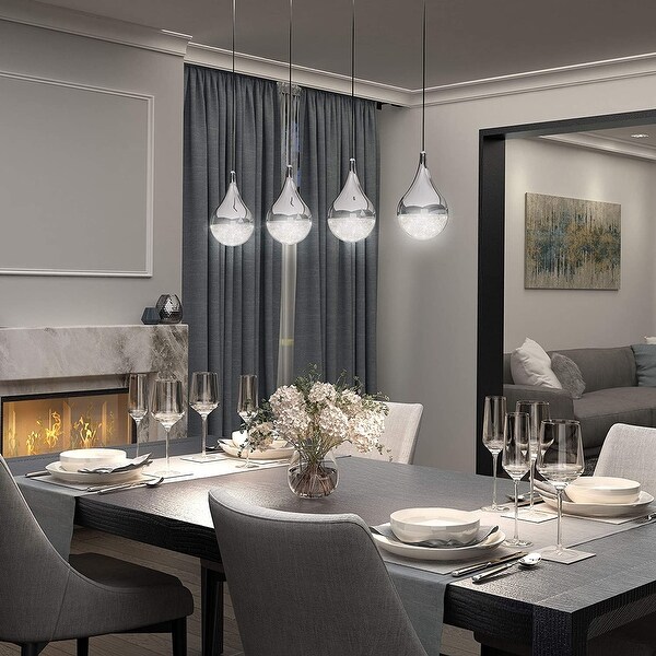 Artika Glitzer 4-LED integrated Pendant Light, Silver