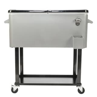 80QT Iron Spray Cooler with Shelf - 34.25 x 15.16 x 34.25