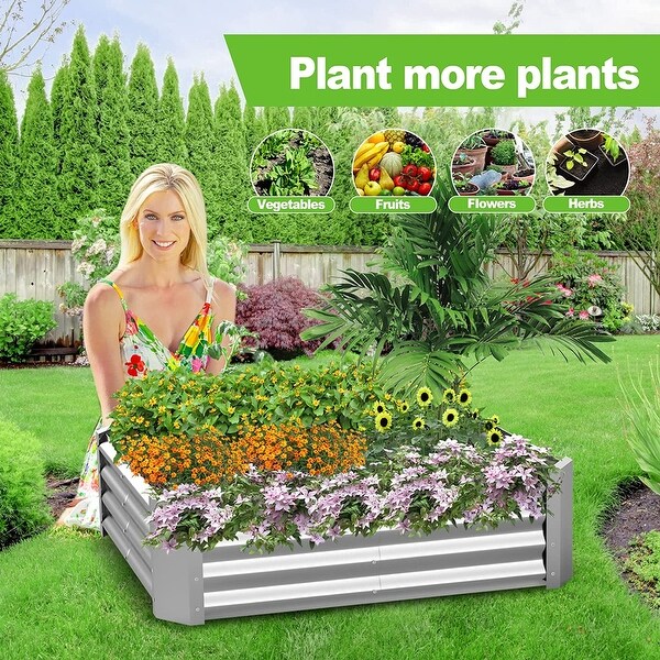 Garden Bed Outdoor Aluminum Planter Kit
