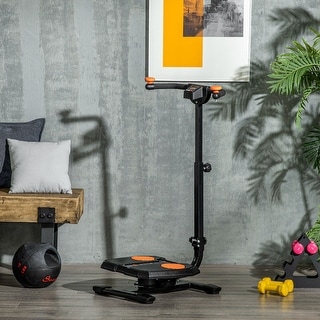 Soozier Foldable Ab Twister, Height Adjustable Twist Board with LCD Monitor, Body Shaper Machine for Abs, Waist, Core, Legs