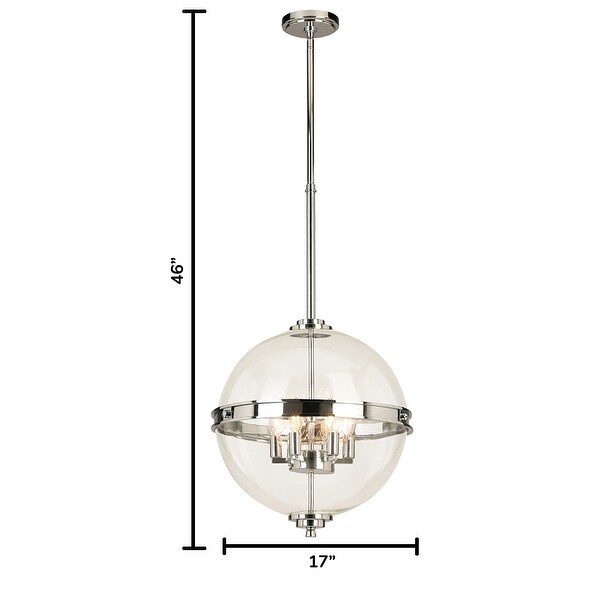Eglo Cecilia Chrome Pendant with Clear Glass
