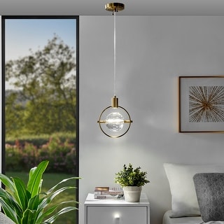 Hollywood 1 Light Pendant // Gold - Circle