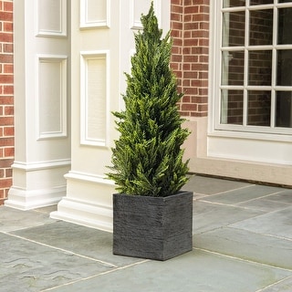 Square Grey MgO Planter, Indoor and Outdoor