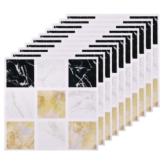 10 Sheets Peel and Stick Tiles Backsplash, 3.94"x3.94"x0.02"