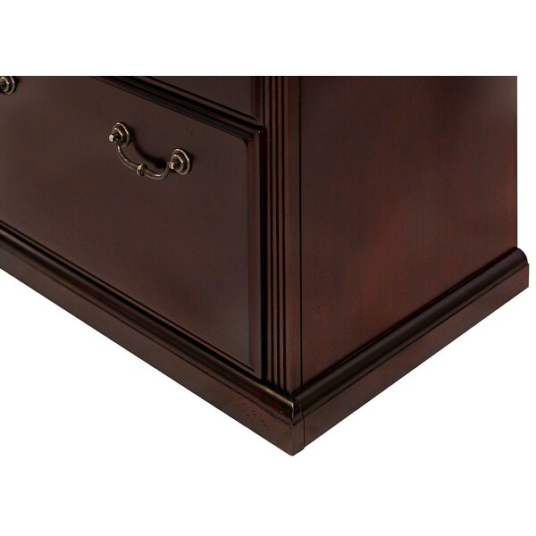 Huntington Club Two Drawer Lateral File Cabinet, Office Storage File Drawer, Cherry