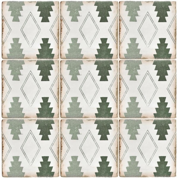 Merola Tile Archivo Argania Encaustic 4.86" x 4.86" Ceramic Floor and Wall Tile