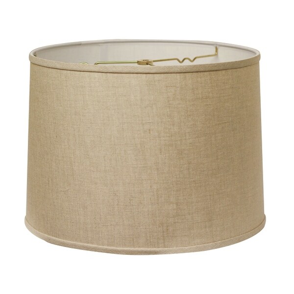Cloth & Wire Slant Retro Drum Hardback Lampshade with Washer Fitter, Beige