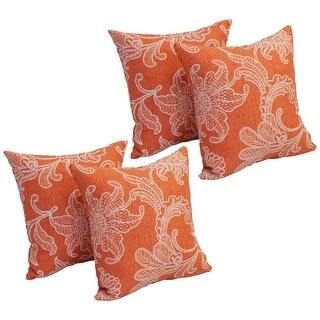 Blazing Needles 17-inch Square Polyester Outdoor Throw Pillows (Set of 4)
