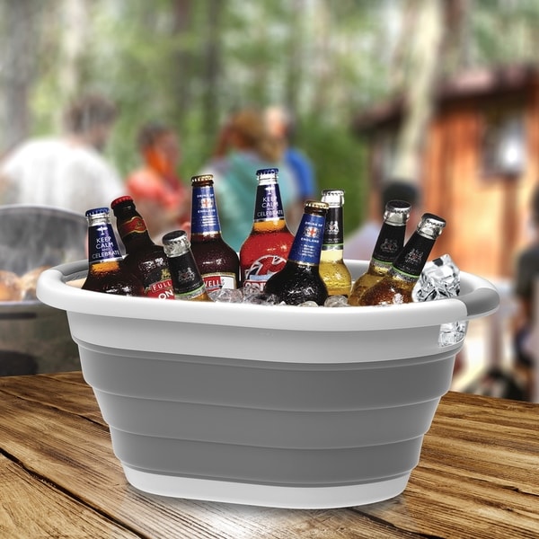 Collapsible Laundry Basket- Comfort Grip Handles by Lavish Home - 24.25 x 17.5 x 11