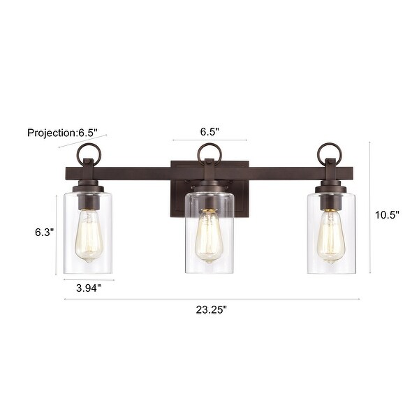 3-light Oil Rubbed Bronze Bath/ Vanity Light