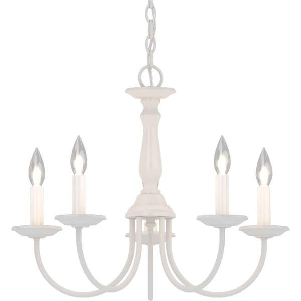 5-Light White Chandelier Interior Chandelier