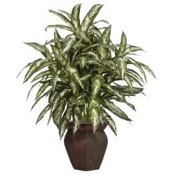 Aglaonema with Decortaive Vase Silk Plant