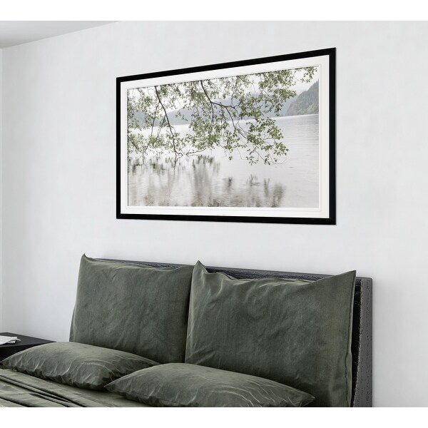 Lake Crescent Rainy Day-Premium Framed Print