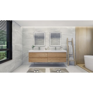 Baillie 72'' Wall-Mounted Vanity with Double Reinforced Acrylic Sink