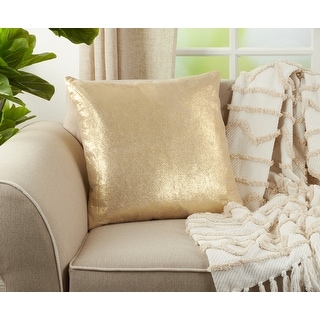 Shimmering Metallic Design Down Filled Throw Pillow