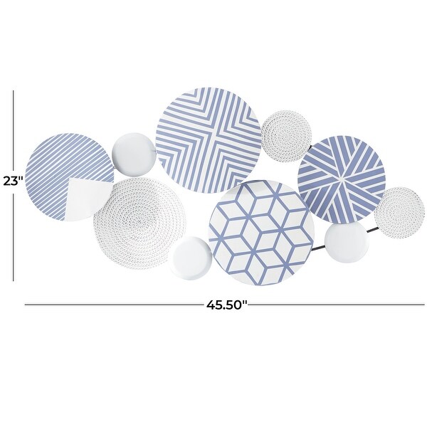 CosmoLiving by Cosmopolitan Metal Plate Wall Decor with Intricate Patterns