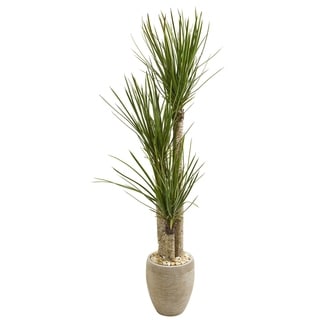 Nearly Natural Artificial Yucca Tree in Sand Colored Planter