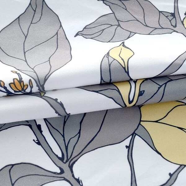 DriftAway Ryan Sketch Flower Floral Branch Leaves Lined Window Curtain Valance - 52'' width x 24'' length
