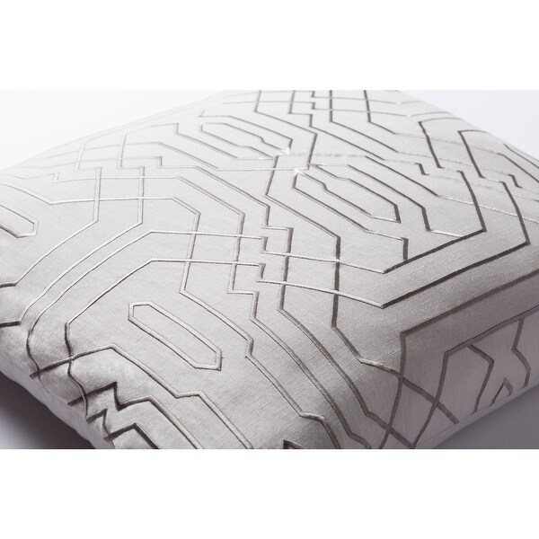 Decorative Stone White 22-inch Throw Pillow Cover