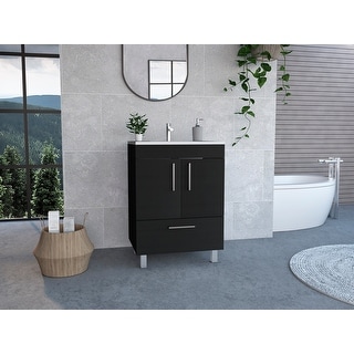 FM Furniture Othello Single Bathroom Vanity with Double Door Cabinet and One Drawer