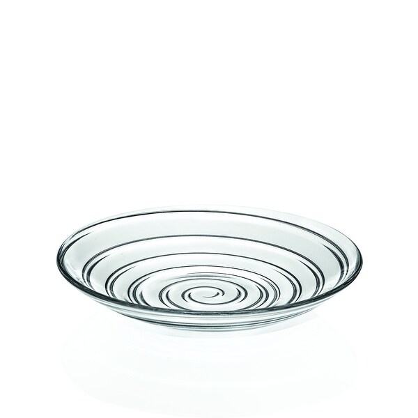 Majestic Gifts Inc. Glass Soup Bowl /Dessert Plate -Set/4-8.2"Diameter