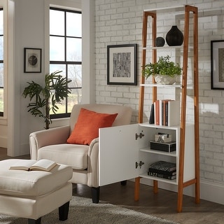 Lyvia 75" H x 21" W Ladder Bookcase with Drawer by iNSPIRE Q Modern