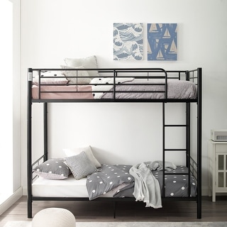 Middlebrook Abner Black Metal Twin over Twin Bunk Bed