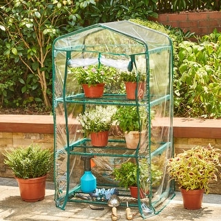 Glitzhome Spring Garden Plant PVC 5-Layer Portable Greenhouse