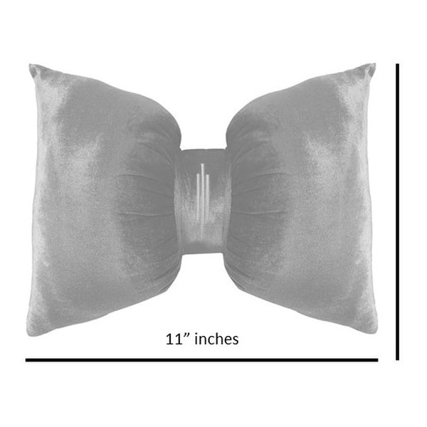 Timberbrook Bowee Velvet Bow Tie Decorative Pillow