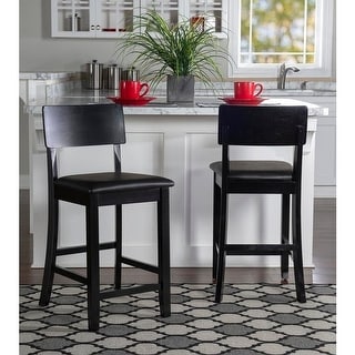 Linon Aldersey Black Stationary Counter Stool